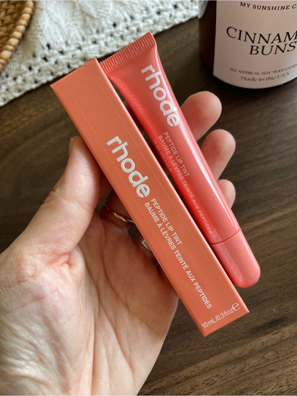 RHODE Peptide Lip Tint in Coral Pink-Orange